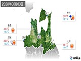 2020年06月03日の青森県の実況天気