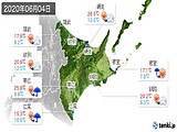 2020年06月04日の道東の実況天気