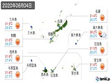 実況天気(2020年06月04日)