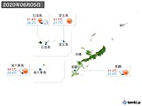 2020年06月05日の沖縄地方の実況天気