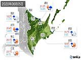 2020年06月05日の道東の実況天気