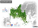 2020年06月10日の山口県の実況天気