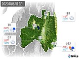 2020年06月12日の福島県の実況天気