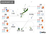 実況天気(2020年06月12日)