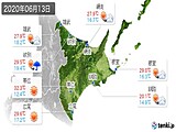 2020年06月13日の道東の実況天気