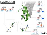 実況天気(2020年06月14日)