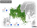 2020年06月18日の山口県の実況天気