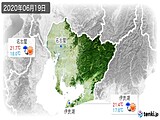 2020年06月19日の愛知県の実況天気