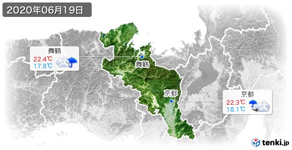 京都府(2020年06月19日の天気