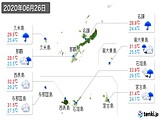 2020年06月26日の沖縄県の実況天気