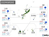 実況天気(2020年06月26日)