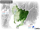 2020年06月27日の愛知県の実況天気