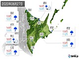 2020年06月27日の道東の実況天気
