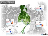 2020年06月28日の兵庫県の実況天気