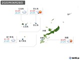 実況天気(2020年06月28日)