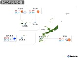 2020年06月30日の沖縄地方の実況天気