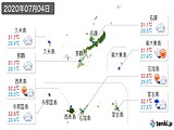 実況天気(2020年07月04日)