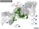 2020年07月05日の東海地方の実況天気