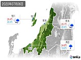 2020年07月06日の新潟県の実況天気