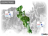 2020年07月08日の京都府の実況天気