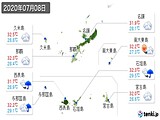 2020年07月08日の沖縄県の実況天気