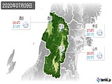 2020年07月09日の山形県の実況天気