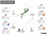 実況天気(2020年07月09日)