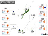 2020年07月11日の沖縄県の実況天気