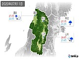 2020年07月11日の山形県の実況天気
