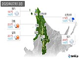 実況天気(2020年07月13日)