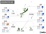 実況天気(2020年07月16日)