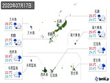 実況天気(2020年07月17日)