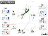 実況天気(2020年07月18日)