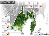 2020年07月19日の静岡県の実況天気