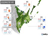 2020年07月19日の道東の実況天気