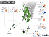 2020年07月20日の鹿児島県の実況天気