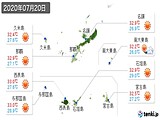 実況天気(2020年07月20日)