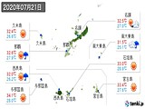 実況天気(2020年07月21日)