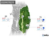 2020年07月22日の岩手県の実況天気