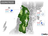 2020年07月22日の山形県の実況天気