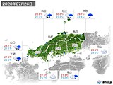 2020年07月26日の中国地方の実況天気