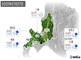 2020年07月27日の道央の実況天気