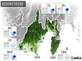 2020年07月29日の静岡県の実況天気