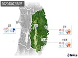2020年07月30日の岩手県の実況天気