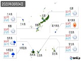 実況天気(2020年08月04日)