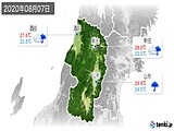 2020年08月07日の山形県の実況天気