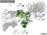 実況天気(2020年08月07日)