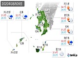 2020年08月09日の鹿児島県の実況天気