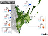 実況天気(2020年08月13日)