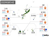 2020年08月14日の沖縄県の実況天気